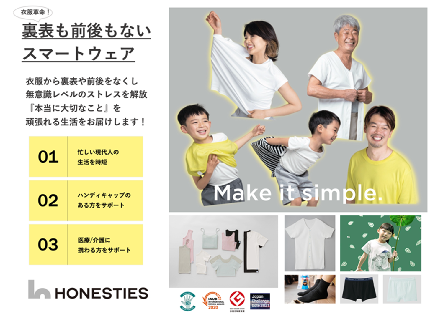 裏表も前後もないスマートウェア