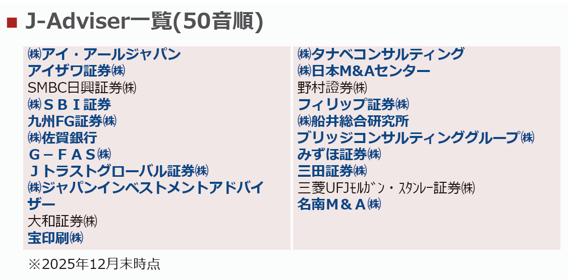 J-Adviser一覧