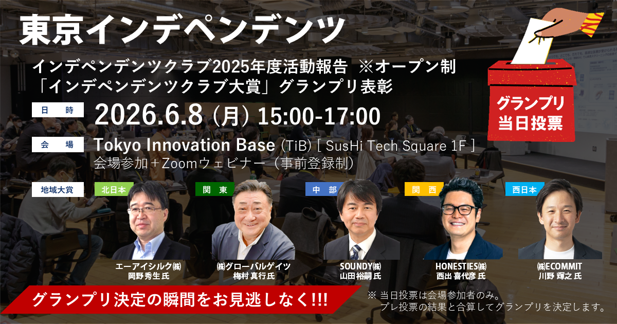 2025年度インデペンデンツクラブ大賞グランプリ表彰